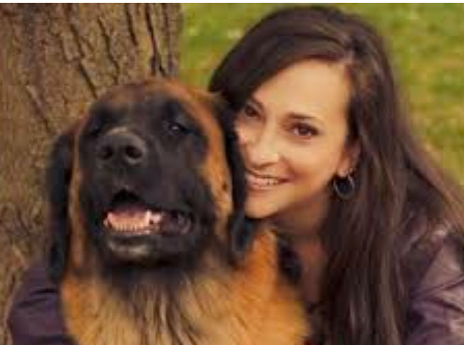 Amy Sevan with dog